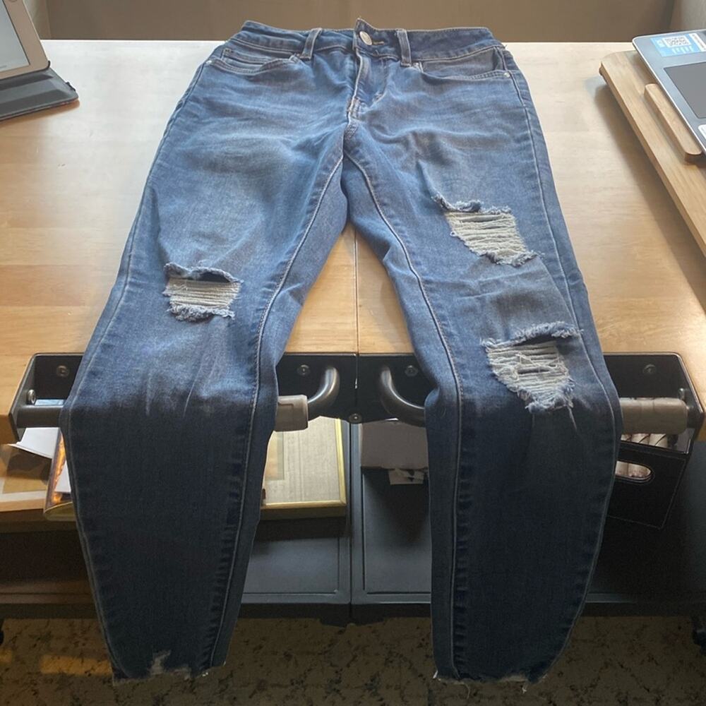 REFUGE Miami high-rise super skinny distressed jeans